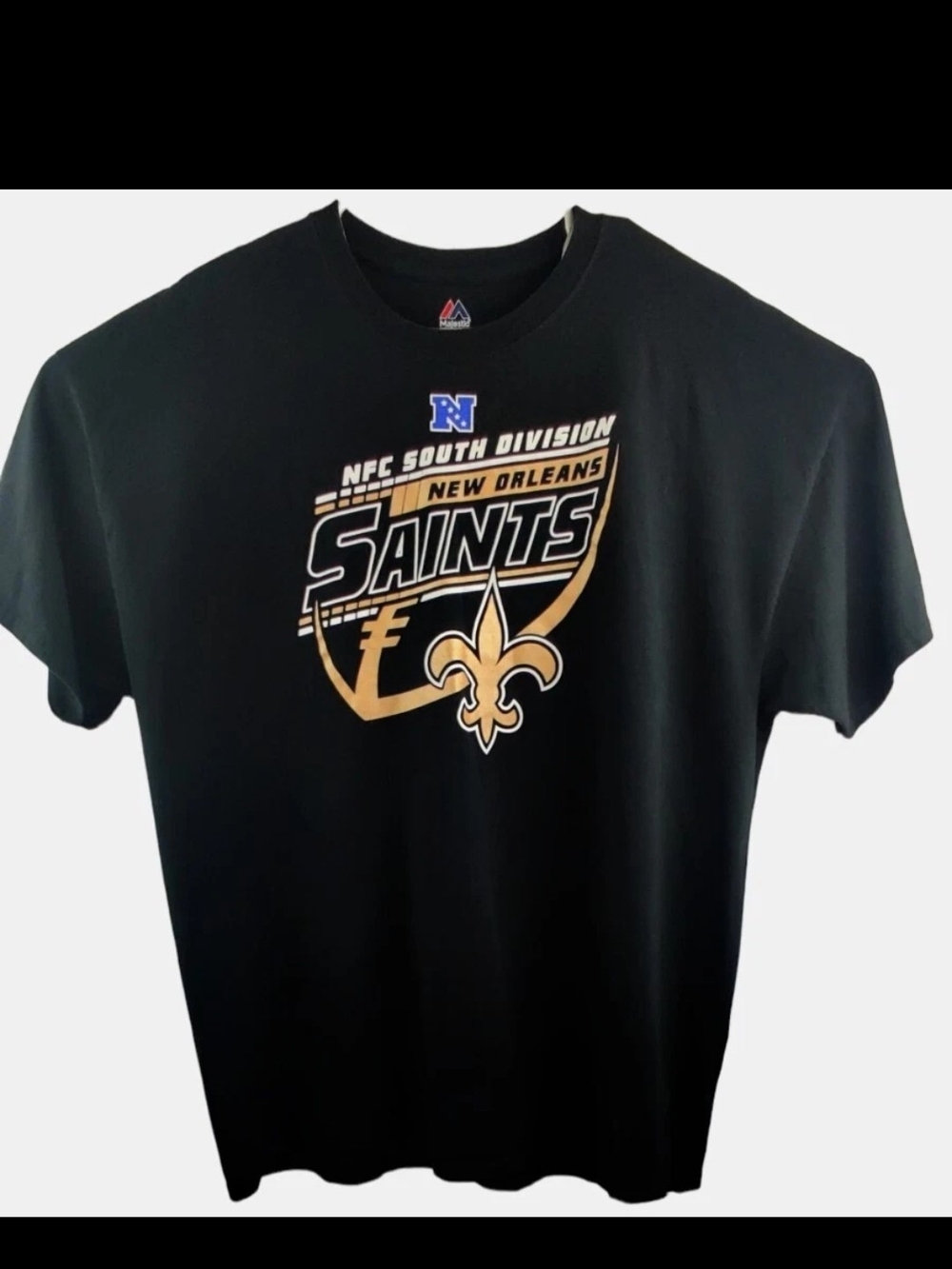 Majestic New Orleans Saints Black and Gold Short Sleeve Tee